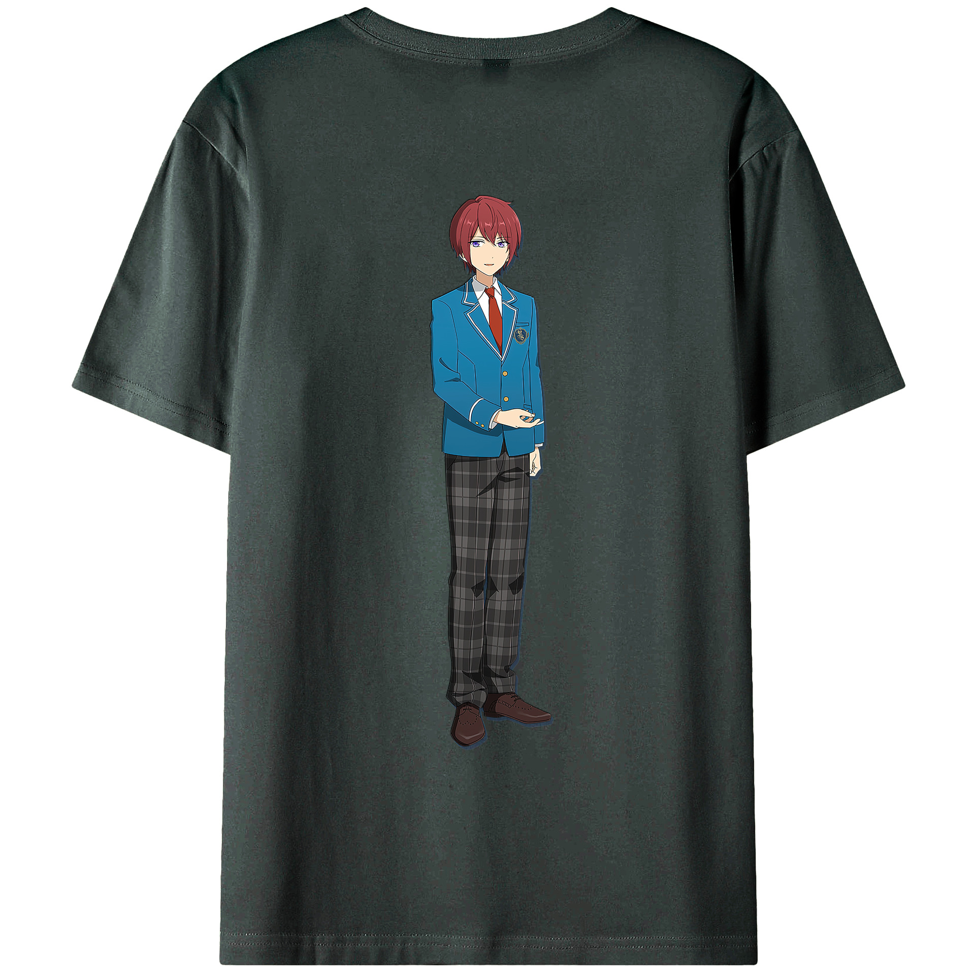 （画像用） あんさんぶるスターズ! Ensemble Stars 綿100％ メンズ半袖Tシャツ（バックプリント） 通気性